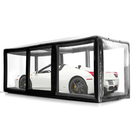 Tente de stationnement transparente durable pour abri d'auto en PVC, anti-poussière, couverture de voiture de garage gonflable, tente de voiture gonflable publicitaire