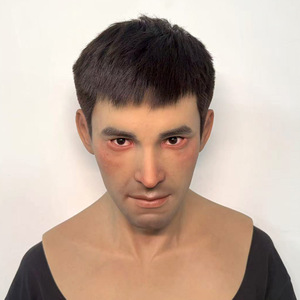 Masque en silicone <span class=keywords><strong>pour</strong></span> homme d'âge moyen Ruiqi, texture de peau humaine ultra-réaliste, masque intégral <span class=keywords><strong>pour</strong></span> jeu de rôle, masque de simulation, accessoire de <span class=keywords><strong>maquillage</strong></span> - Product Image 4