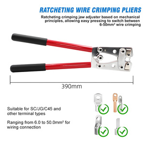 2022 Hot Sale Industrial Grade Steel <b>Wire</b> Rope <b>Crimping</b> <b>Tool</b> with Cable Cutters Swaging <b>Tool</b> for Connectors Black Oxide Finish - Product Image 4