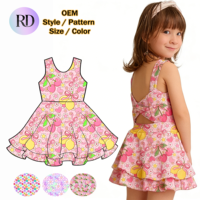 Robe d'été sans manches en soie de lait de haute qualité Ruidian, imprimée sur mesure, extensible et douce, pour petites filles, idéale pour les fêtes.