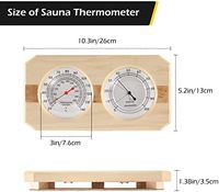 Aksesoris Sauna, aksesoris Sauna kayu meja ganda termometer higrometer indikator suhu untuk ruang uap kering 2025