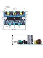 Carte d'amplificateur de puissance 5.0 TPA3116D2, 2.1 canaux, 2*80W+100W, amplificateur audio stéréo de classe D, amplificateur de basses pour subwoofer