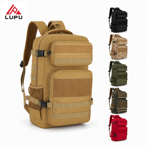 Sac à dos de voyage tactique LUPU, sac à dos de transport avec sangle de bagage, boucle de compression, poche latérale en maille pour les voyages en plein air - Product Image 1