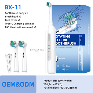 Brosse à dents électrique rotative rose, 3 modes, étanche IPX7, rechargeable par USB, poils doux pour adultes - Product Image 5