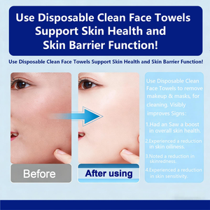 Serviettes faciales douces biodégradables jetables de couleur unie, grandes serviettes non tissées pour le visage, pour usage domestique, personnalisables OEM - Product Image 4