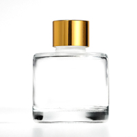 Personnalisable Propre logo 100ml 120ml Transparent Couleur Rond Roseau Diffuseur Bouteille En Verre Parfum Vide Aromathérapie Avec Bâton