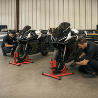 Support de roue avant de moto réglable et économique – Cale de roue de moto