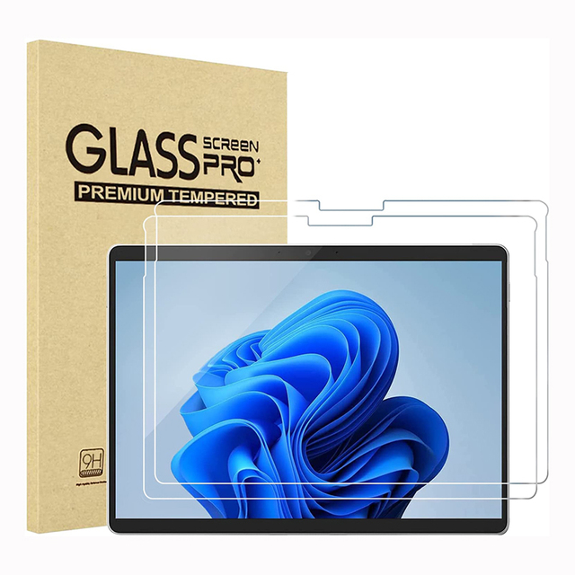 Tempered Glass Screen Protective Film for Surface Pro 8 2021 Scratch Resistant for Microsoft Surface Pro X 13 Inch