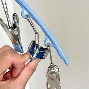 10 Clips Stainless Steel Sock Clip Pace-Saving Arc Sock <b>Drying</b> <b>Rack</b> Windproof Non-slip <b>Clothes</b> <b>Rack</b> Underwear Clip Towel Hanger - Product Image 5