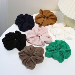 Umwelt freundliche Herbst haar zubehör Haar gummis Bündel Haar gummis Band Jumbo <span class=keywords><strong>Messy</strong></span> <span class=keywords><strong>Bun</strong></span> Cup Cover Riesige übergroße Leinen <span class=keywords><strong>Scrunchie</strong></span> - Product Image 1