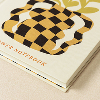 Carnets de notes personnalisés A5 A6 A7 à couverture rigide en papier imprimé de fleurs créatives, vente en gros directe d'usine, planificateur INS en stock