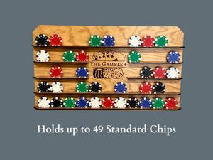 Présentoir de jetons de <span class=keywords><strong>poker</strong></span> personnalisé en ABS, OEM/ODM, capacité 45 jetons de différents casinos, décoration pour man cave - Product Image 4