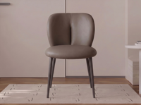 Conçu avec des lignes en forme de coquille. Matériau en éponge haute densité et hautement élastique. Couleur marron. Chaise de salon.