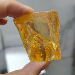 Piedra preciosa sintética CZ áspera amarillo limón sin cortar materia prima de Zirconia cúbica áspera para hacer joyas - Product Image 6