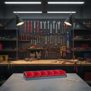 5003 A3 Tool <b>Storage</b> Bin Set 5 Compartment Red Organized <b>Workshop</b> <b>Storage</b> Solution - Product Image 3