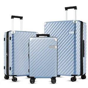 3-delige Reisbagageset Met Spinnerwielen 100% Pc Uitbreidbare Harde Koffers En Goedgekeurde Handbagage Sets