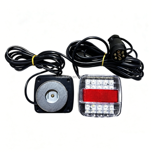 1 Ensemble de feux arrière magnétiques de <span class=keywords><strong>remorque</strong></span> 12V EN 7 broches avec câble de 10m, étanches, <span class=keywords><strong>pour</strong></span> frein, stop, clignotant et éclairage de <span class=keywords><strong>plaque</strong></span> d'<span class=keywords><strong>immatriculation</strong></span> - Product Image 6