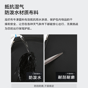 Business Backpack Large Capacity Zipper Closure Solid Color School Education Men High School Students Backpack - Product Image 3