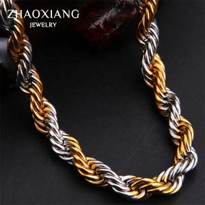 สร้อยคอเชือกถักแบบโชคเกอร์สำหรับผู้หญิงและผู้ชาย ราคาขายส่ง สแตนเลส แฟชั่น เครื่องประดับสั่งทำได้ - Product Image 5