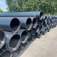 Tuyau d'eau PE100 HDPE de grand diamètre PN16 SDR11 16 bars, tuyau de pression en polyéthylène pour l'alimentation en eau municipale