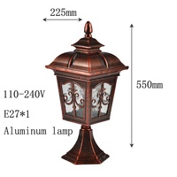 Clôture extérieure pier-support lumières jardin décoratif piliers de porte lampe