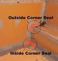 Joint d'angle en butyle auto-adhésif à l'intérieur de la Membrane étanche préformée joint d'angle interne sans couture pour baignoire douche salle de bain