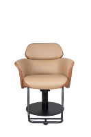 Moderne 360 °   Fauteuil pivotant de salon en cuir beige, confortable, pour salon de beauté, spa, salon de coiffure