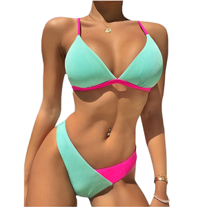 Customizable Color/Logo/Fabric Premium Swimwear <strong>Set</strong> Direct Factory Custom Women's Female Two-Piece <strong>Green</strong> <strong>Bikini</strong> <strong>Set</strong> - Product Image 1