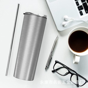 Slim Flat Bottom <b>Mug</b> 20oz 304 Stainless Steel Double Wall <b>Insulated</b> Vacuum Travel <b>Mug</b> For Hot Cold Drinks - Product Image 2