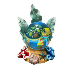 รูปปั้นเต่าทะเลทำจากเรซินพร้อมไฟ LED รูปปั้นเต่าทะเลทำจากคริสตัลดีไซน์ใหม่ - Product Image 1