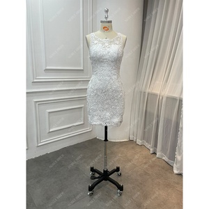 <span class=keywords><strong>Vestido</strong></span> de Novia <span class=keywords><strong>Civil</strong></span> Elegante con Apliques, Estilo Princesa, Espalda Descubierta, Blanco, <span class=keywords><strong>Corto</strong></span>, Tipo Sirena, con Cola Desmontable - Product Image 5