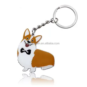 New customised funny Corgi keyring travel theme souvenir for UK tourism souvenirs items