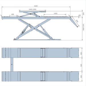 आउटडोर घरेलू कार भारोत्तोलन मशीन धातु फर्श जैक उठाने लिफ्ट लिफ्ट लिफ्ट - Product Image 2