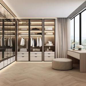 Vente flash : Dressing sur mesure |   Conception moderne de placard de chambre à coucher avec éclairage LED - Product Image 1
