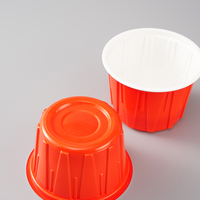 Bol rond en PP ondulé rouge et blanc, double couleur, résistant au micro-ondes, jetable, de qualité alimentaire, pour restaurant, provenant du Shandong