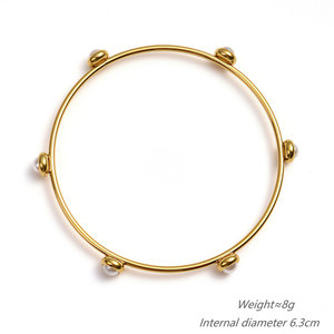Brazalete Elegante de Acero Inoxidable para Mujer con Circonitas, Joyería de Alta Gama, Hecho en China, Guatemala - Product Image 6