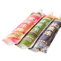 Pochette souple personnalisée imprimée avec bec verseur pour jus de fruits aromatisé, gelée liquide, pour enfants, portable