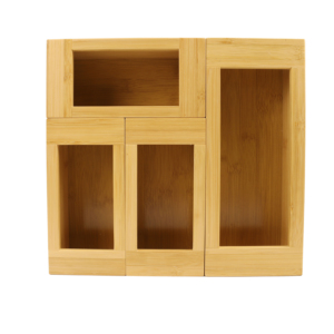 Container Bamboo Storage Bamboo Drawer Storage Organizer Plastic Good Wooden Grocery Ziplock Food Reusable Container Organizer Drawer Bamboo Storage Bag Holder
