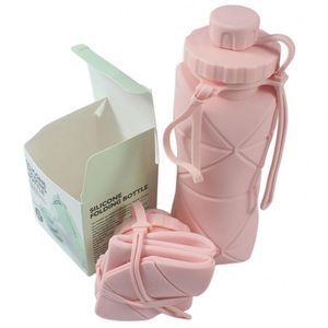 Bouteille d'eau de sport en silicone pliable, réutilisable, sans BPA, écologique, anti-fuite, portable, 400 ml, pour vélo - Product Image 3