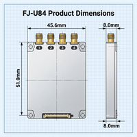 Módulo RFID UHF Impinj U84 E710, Lector/Escritor de 4 Canales, Alcance de 35 m, Más de 700 Etiquetas/Segundo, Aleación de Aluminio Industrial, Multi-Etiqueta EPC