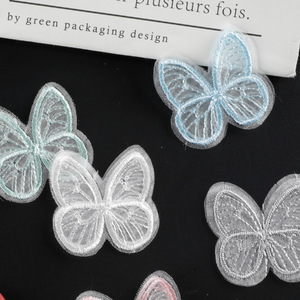 Etiqueta Bordada a Máquina de Poliéster con Diseño de Mariposa de Dibujos Animados, Parche Bordado, Adornos y Accesorios DIY para Bullet Journal - Product Image 4