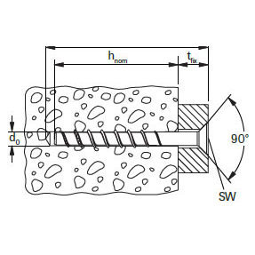 Fischer ultracut FBS II 8-10 SK สกรูคอนกรีต countersunk (50ชิ้น) - Product Image 2