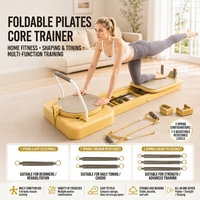 MURO Reformer de Pilates pliable 9 en 1, planche de fitness multifonctionnelle pour la maison