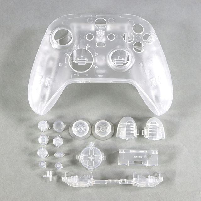 Full Set of Transparent Plastic Manette Controller Shell for Xbox Series S/X Colorful Gamepad Shell and Buttons Game Accessories