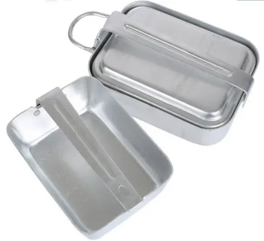 CT20 lunch box set van 3 stuks aluminium lunchbox bento voor militaire