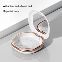 Vente en gros étui de retenue de luxe avec miroir boîtes de rangement dentaire étui de retenue en plastique boîte de retenue dentaire orthodontique