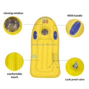 Planche de <span class=keywords><strong>surf</strong></span> gonflable pour enfants Joyee 110 cm, bodyboard violet avec imprimé « <span class=keywords><strong>Happy</strong></span> Play the Water » et poignées, tapis flottant en PVC durable - Product Image 2