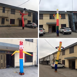Danseur de ciel gonflable d'oscillation d'air de PVC coloré d'usine avec la publicité imprimée par ventilateur de ventilateur pour Thanksgiving de Noël - Product Image 5