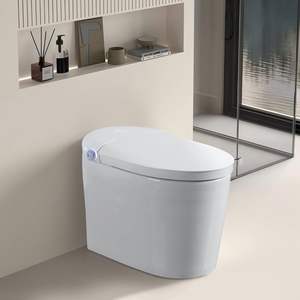 Inteligente Alongado One-Piece <span class=keywords><strong>Toilet</strong></span> Tankless Design Built-In Bidé Pé Sensor Auto Flush Assento Aquecido Água Quente/Seco LED Inclui - Product Image 1