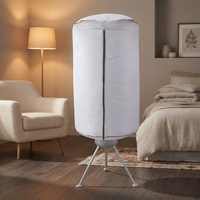 Séchoir à linge électrique intelligent avec minuterie, machine de séchage automatique, séchoir à linge rond pliable et portable pour la maison